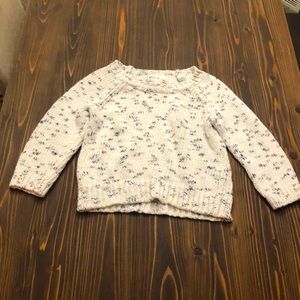 American Eagle White Crop Sweater